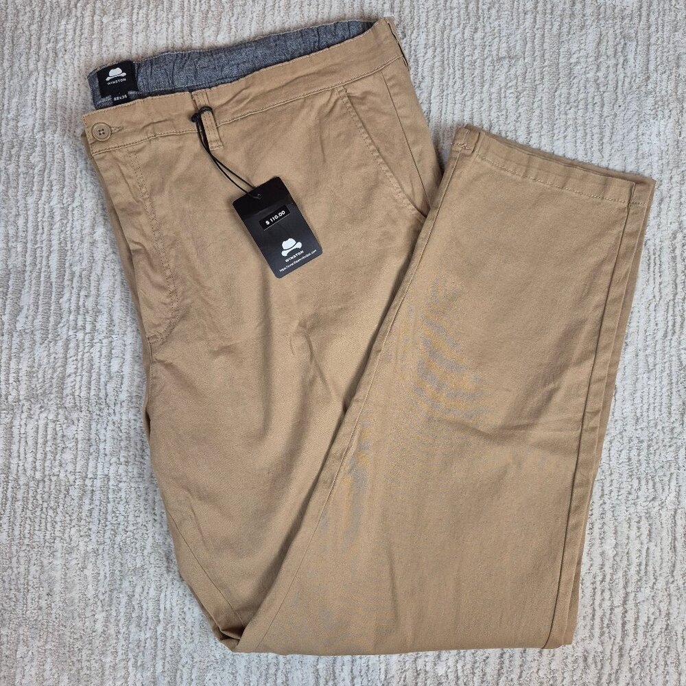 Winston Khaki Chino Tan Pants Size 48 x 34